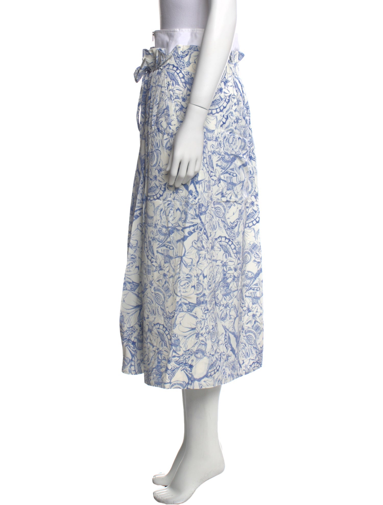 Tibi Silk Midi Length Skirt