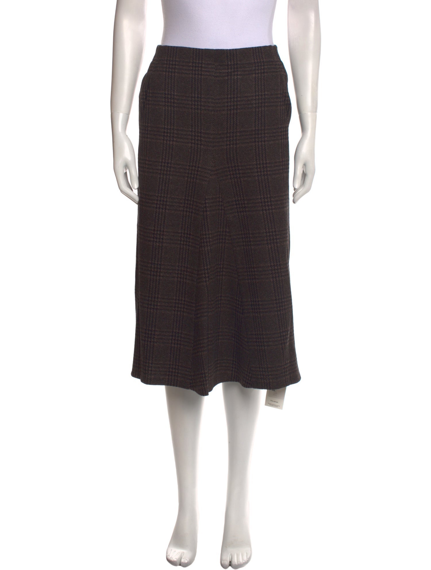 Tibi Plaid Print Knee-Length Skirt