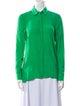 Tibi Silk Long Sleeve Button-Up Top
