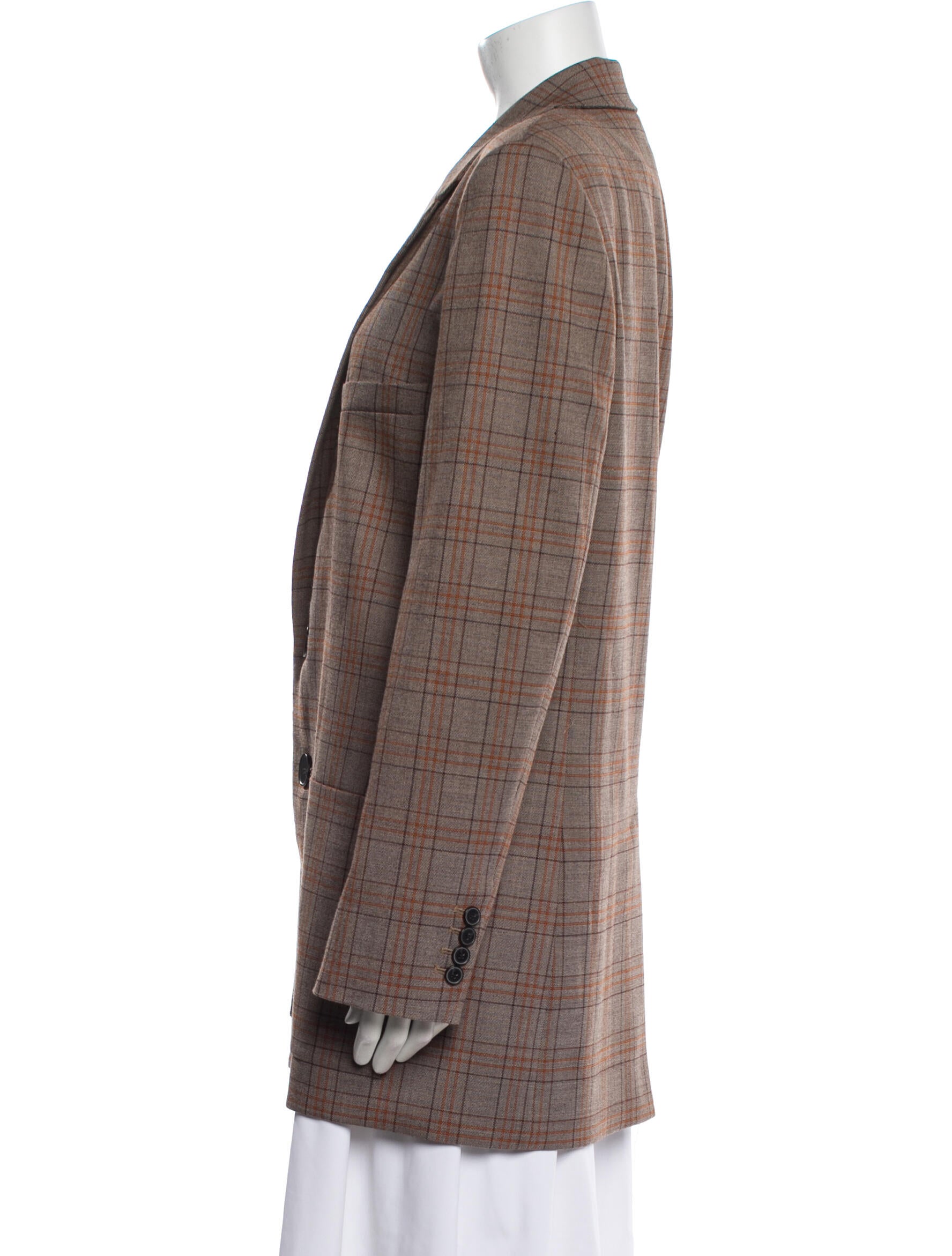 Tibi Plaid Print Blazer