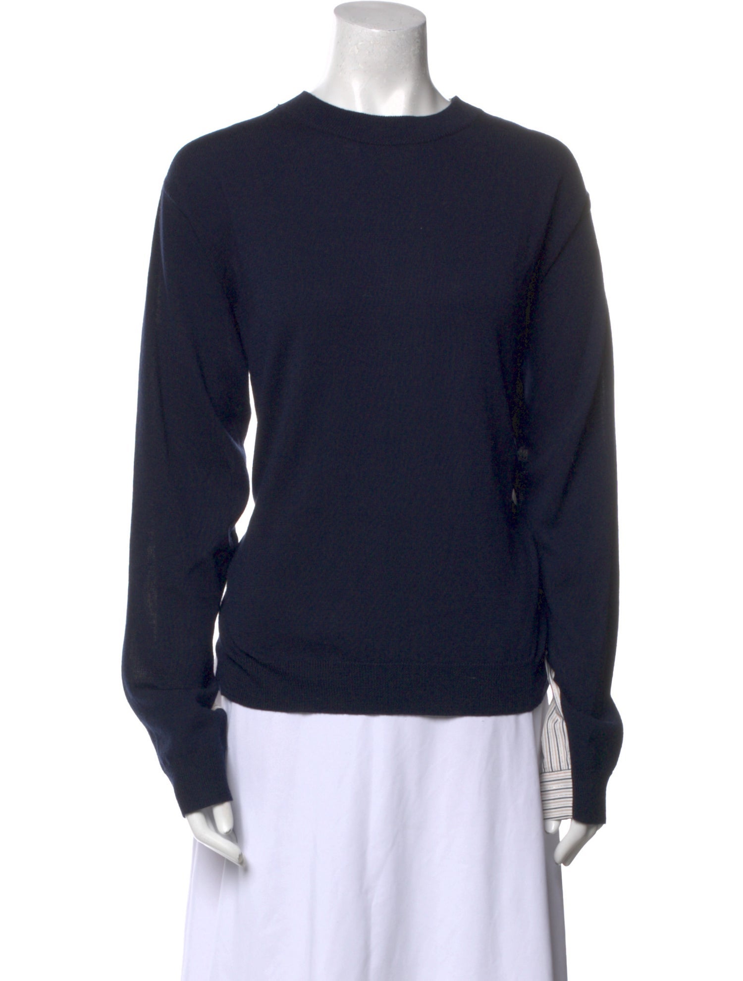 Tibi Merino Wool Crew Neck Sweatshirt