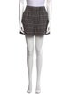 Tibi Plaid Print Mini Shorts