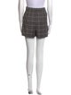 Tibi Plaid Print Mini Shorts