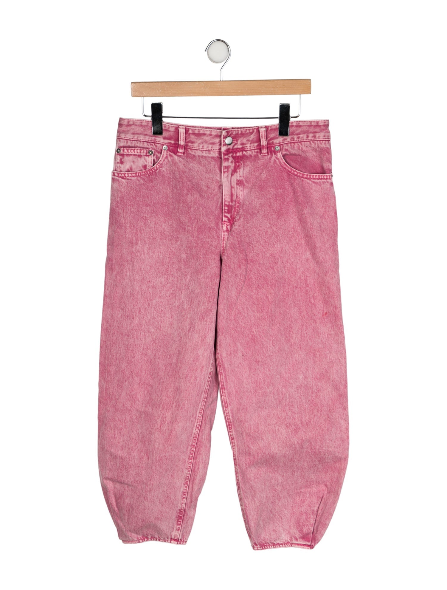 Tibi High-Rise Straight Leg Jeans