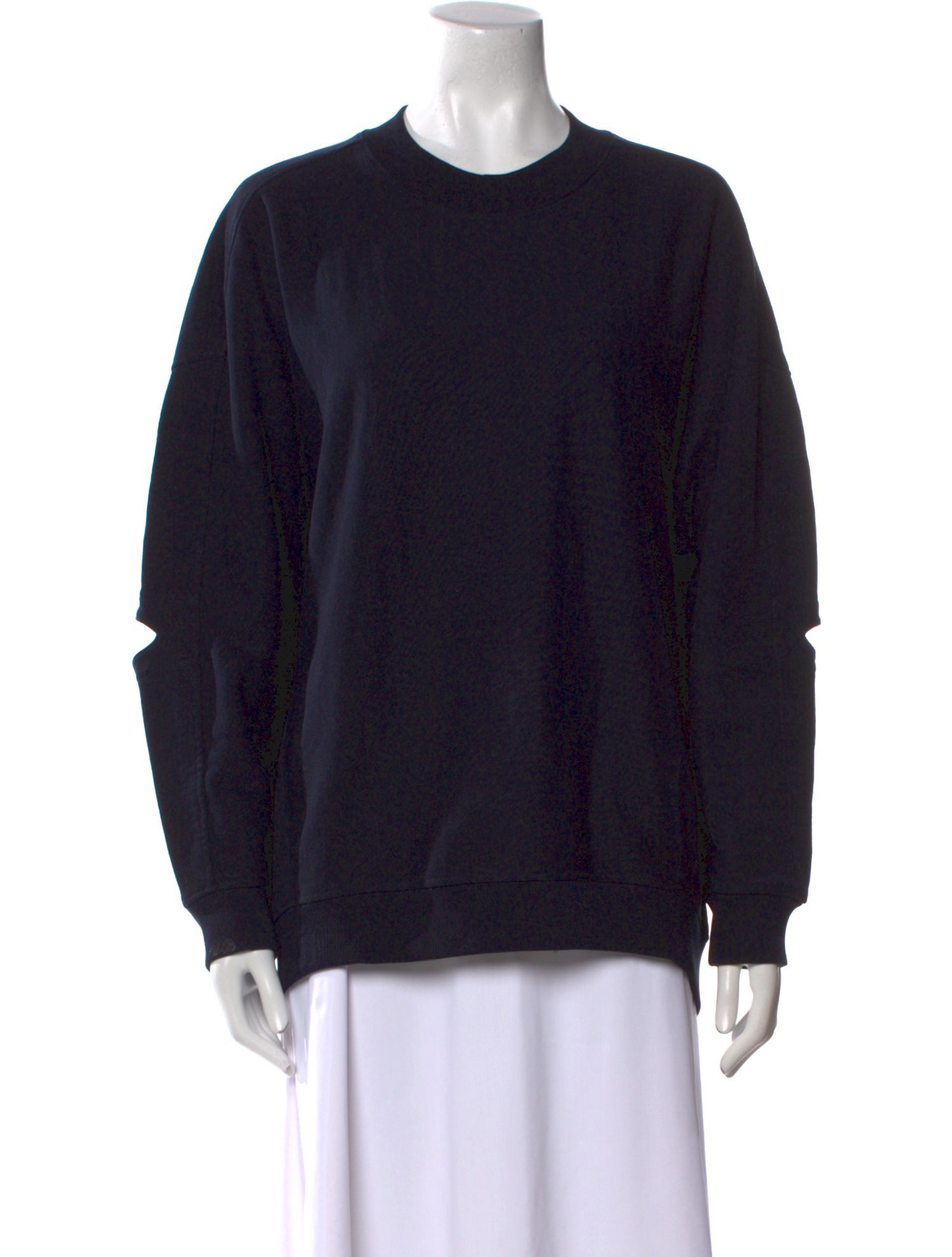 Tibi Crew Neck Long Sleeve Sweatshirt