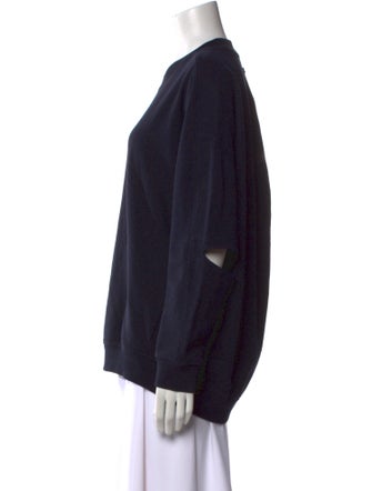 Tibi Crew Neck Long Sleeve Sweatshirt