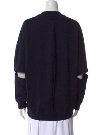 Tibi Crew Neck Long Sleeve Sweatshirt