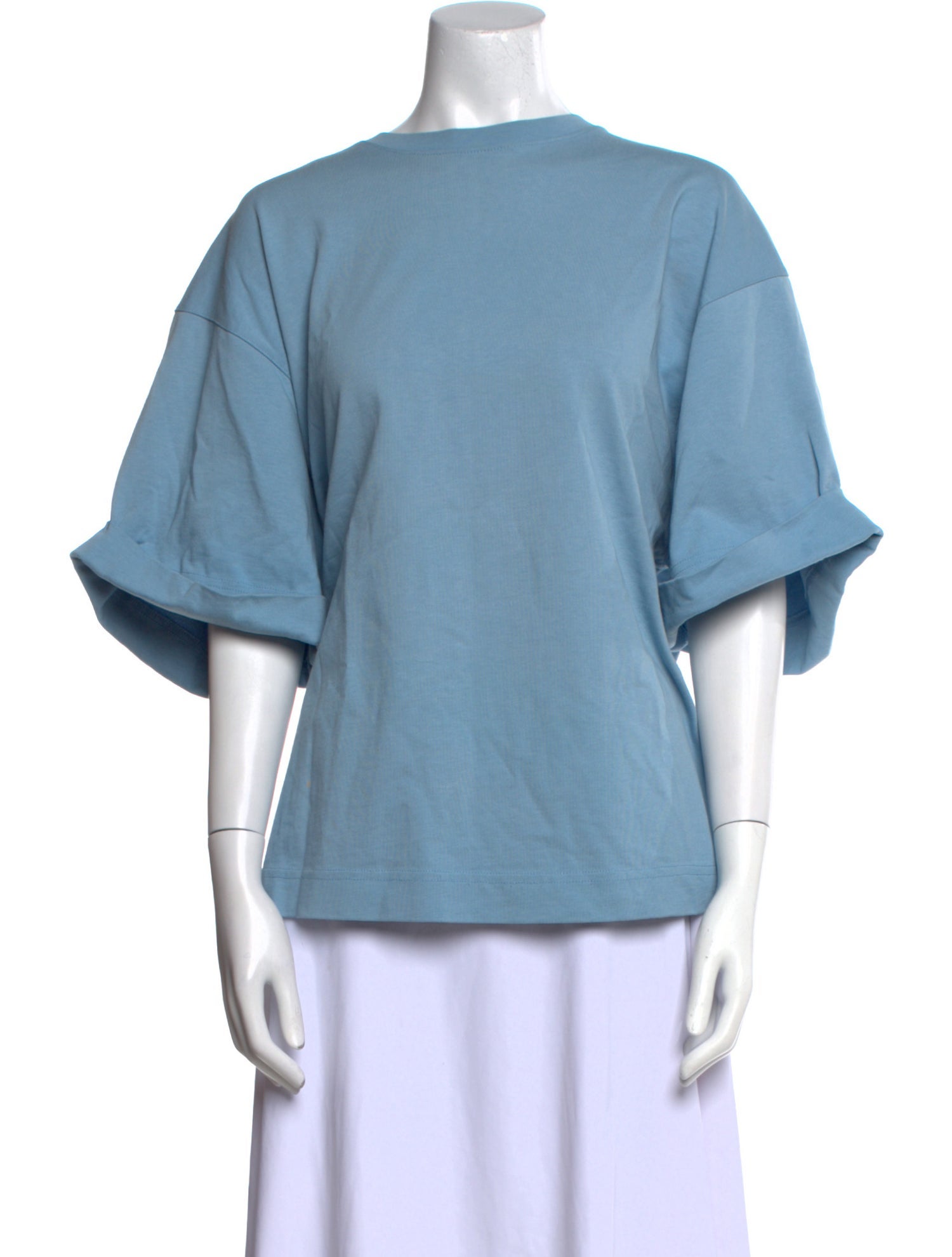 Tibi Bateau Neckline Short Sleeve Sweatshirt