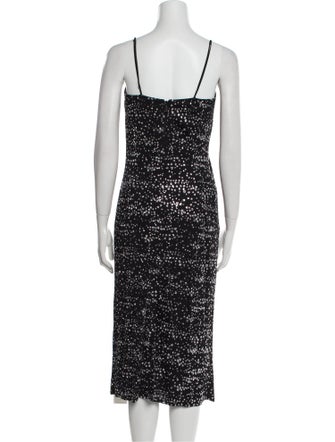 Tibi Square Neckline Midi Length Dress