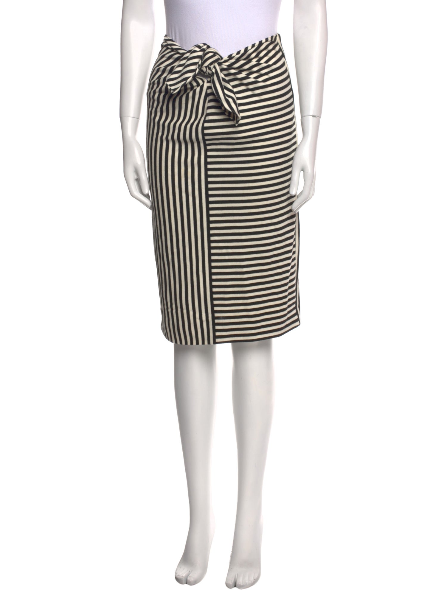 Tibi Striped Knee-Length Skirt