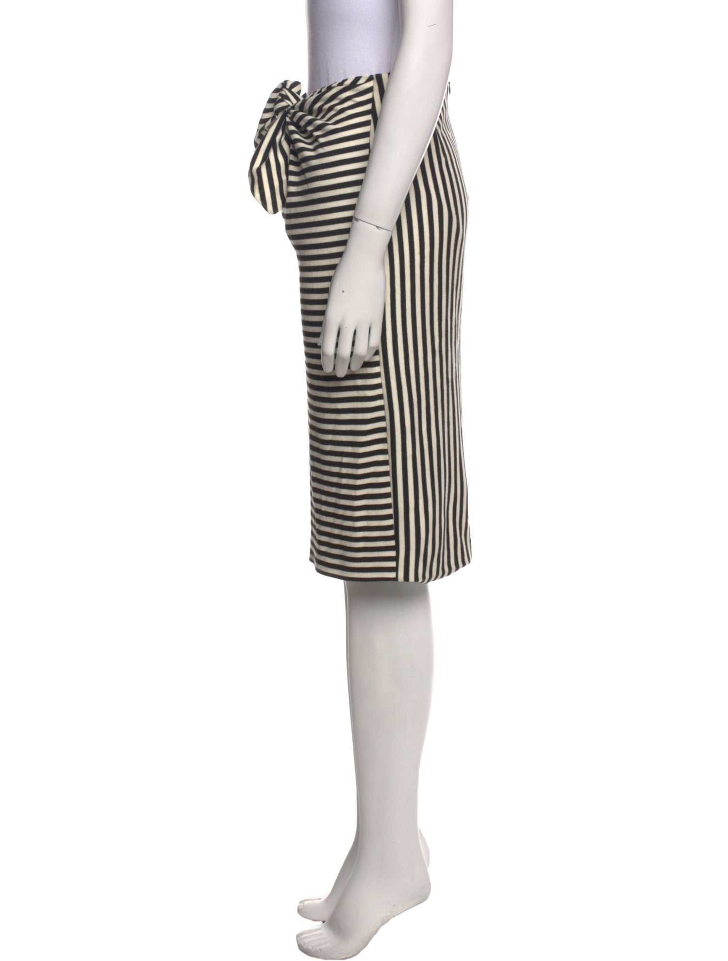 Tibi Striped Knee-Length Skirt