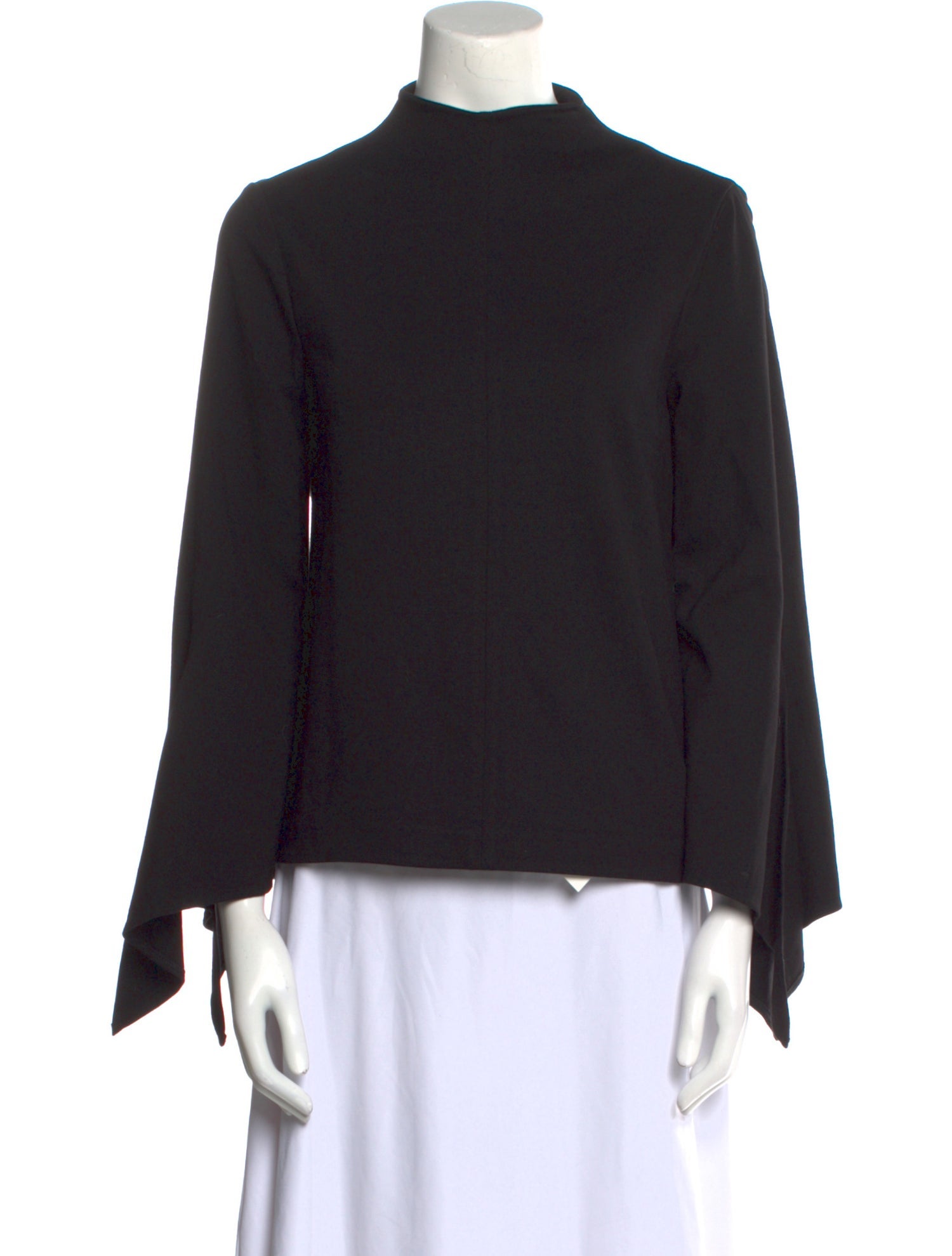 Tibi Mock Neck Long Sleeve Sweatshirt