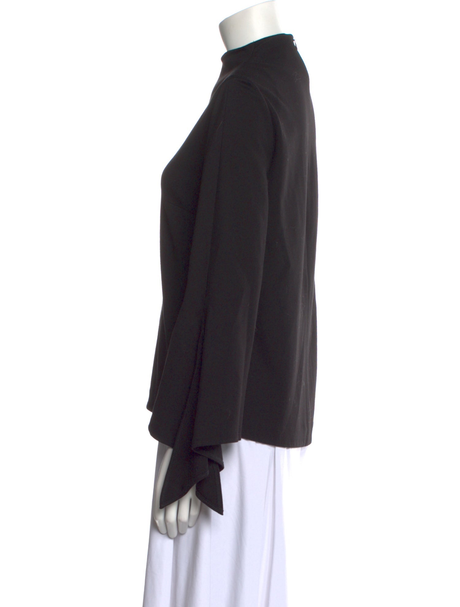 Tibi Mock Neck Long Sleeve Sweatshirt