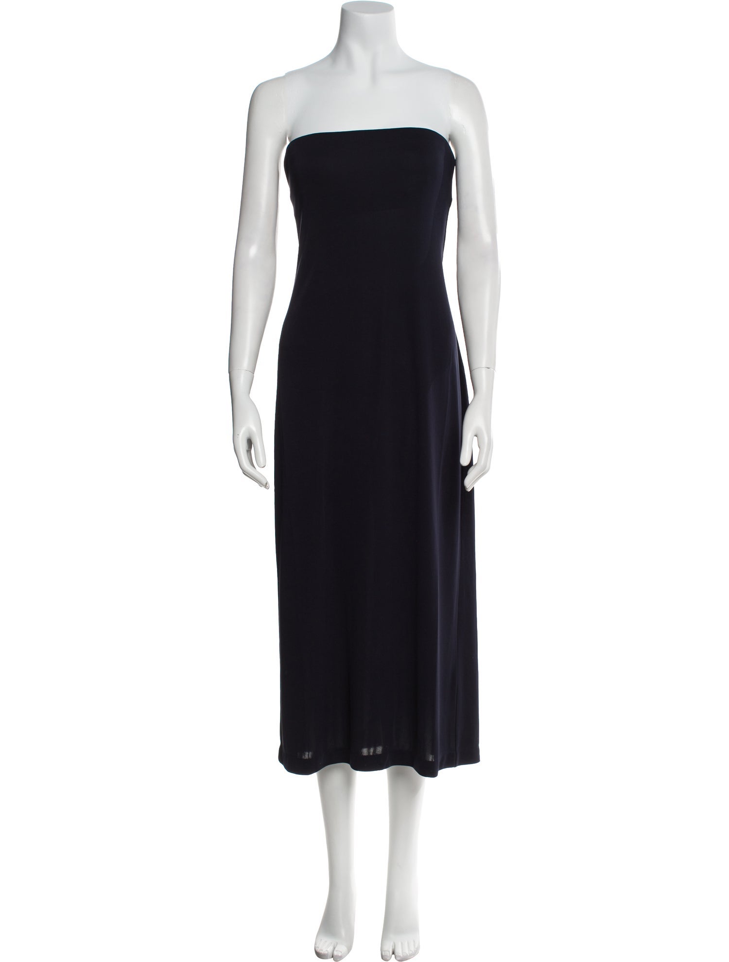 Tibi Strapless Knee-Length Dress