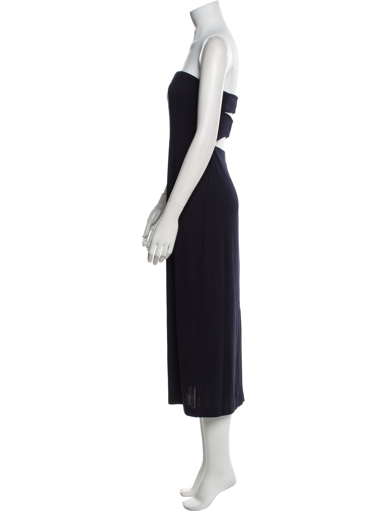 Tibi Strapless Knee-Length Dress