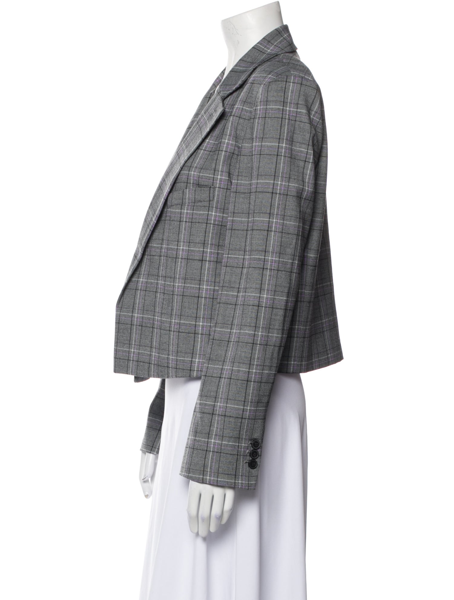 Tibi Plaid Print Blazer