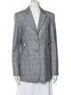 Tibi Wool Plaid Print Blazer