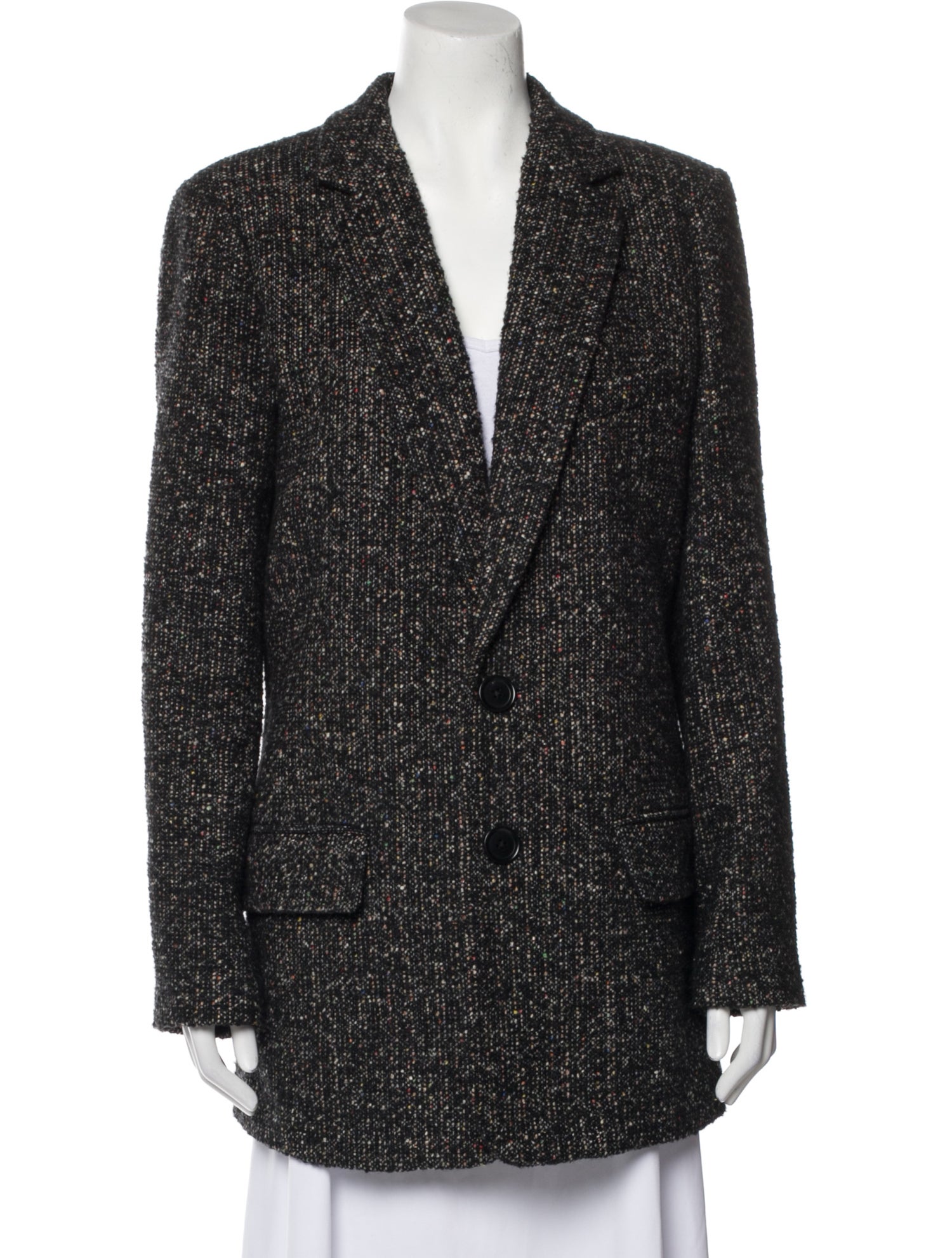 Tibi Wool Tweed Pattern Coat