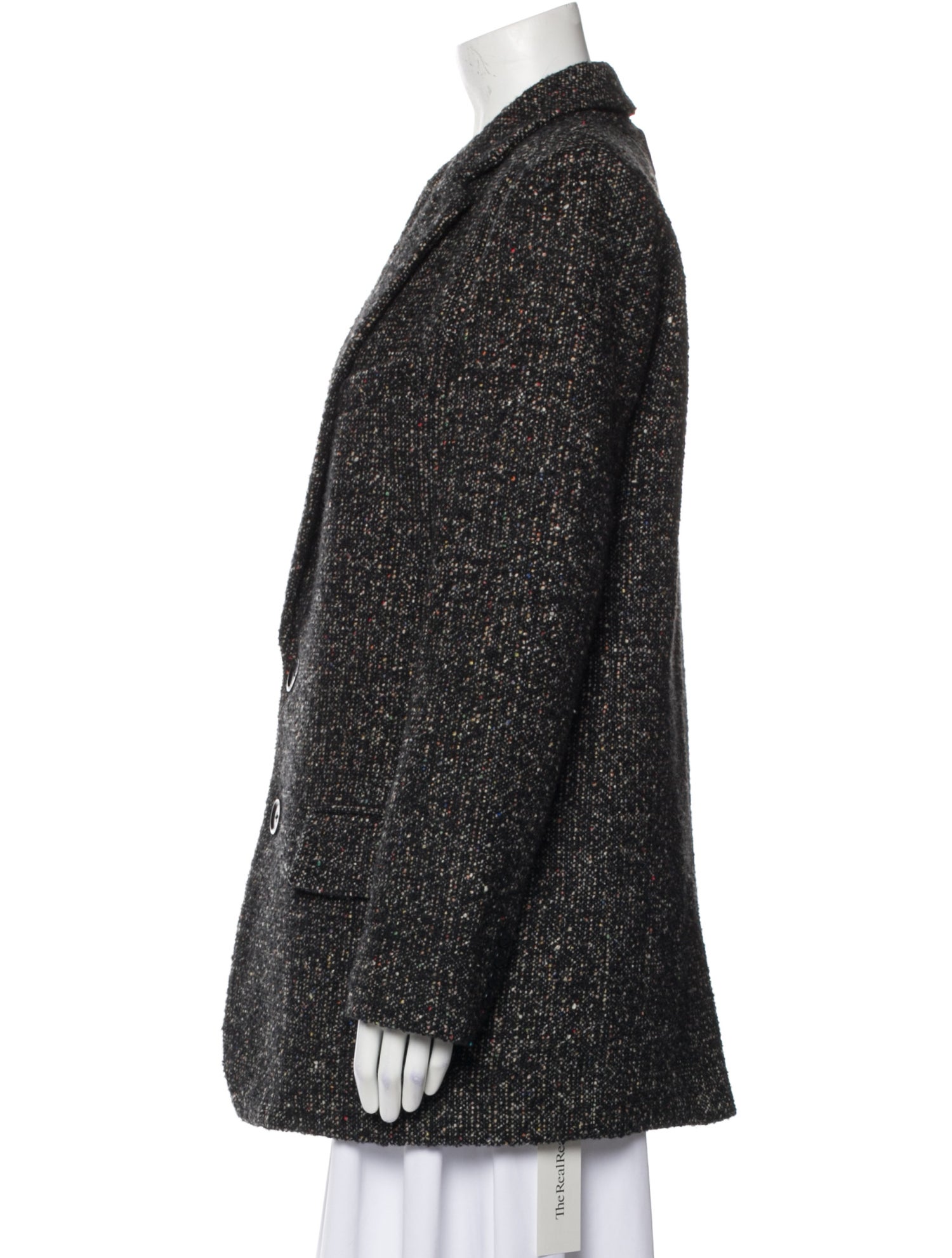 Tibi Wool Tweed Pattern Coat
