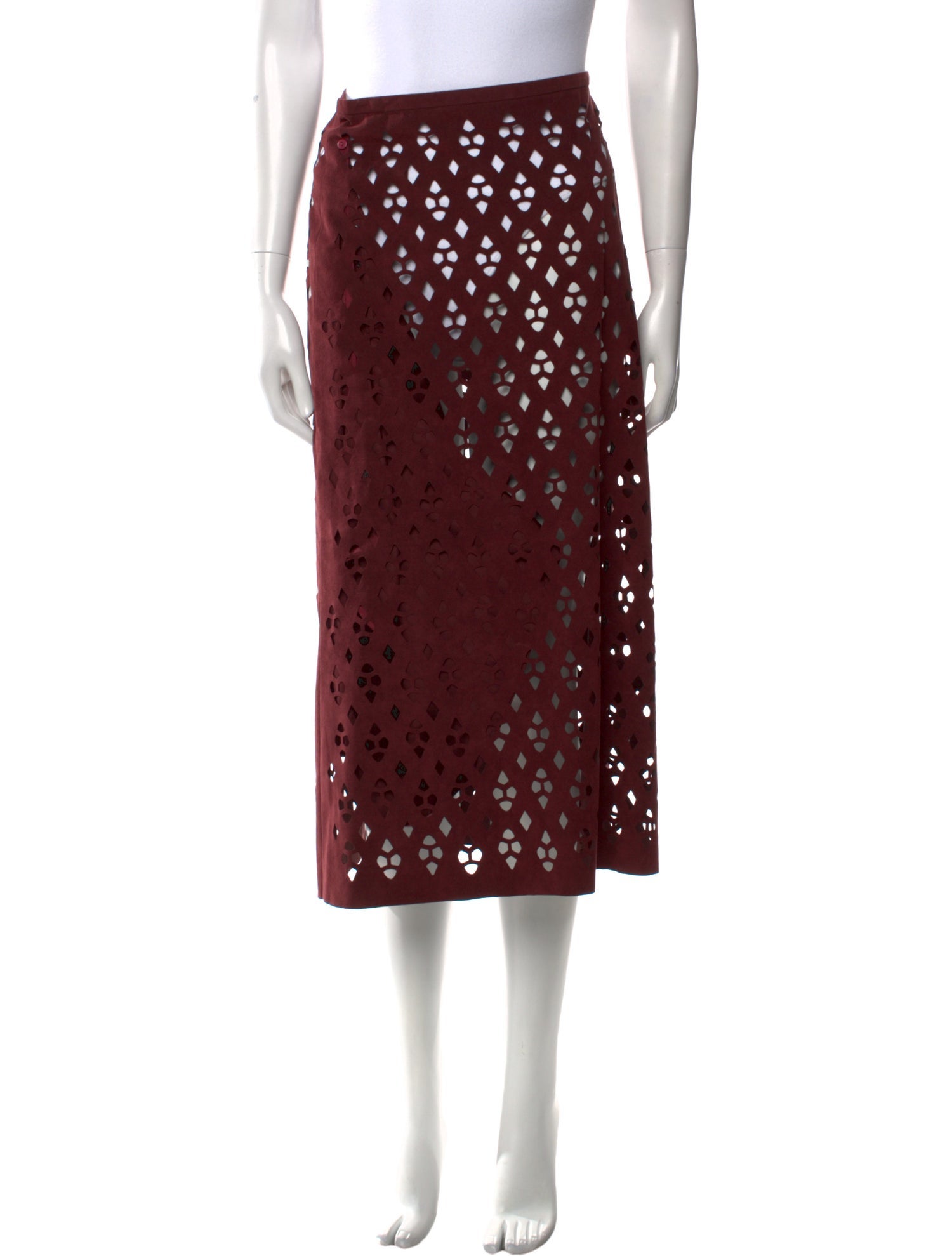 Tibi Lace Pattern Midi Length Skirt