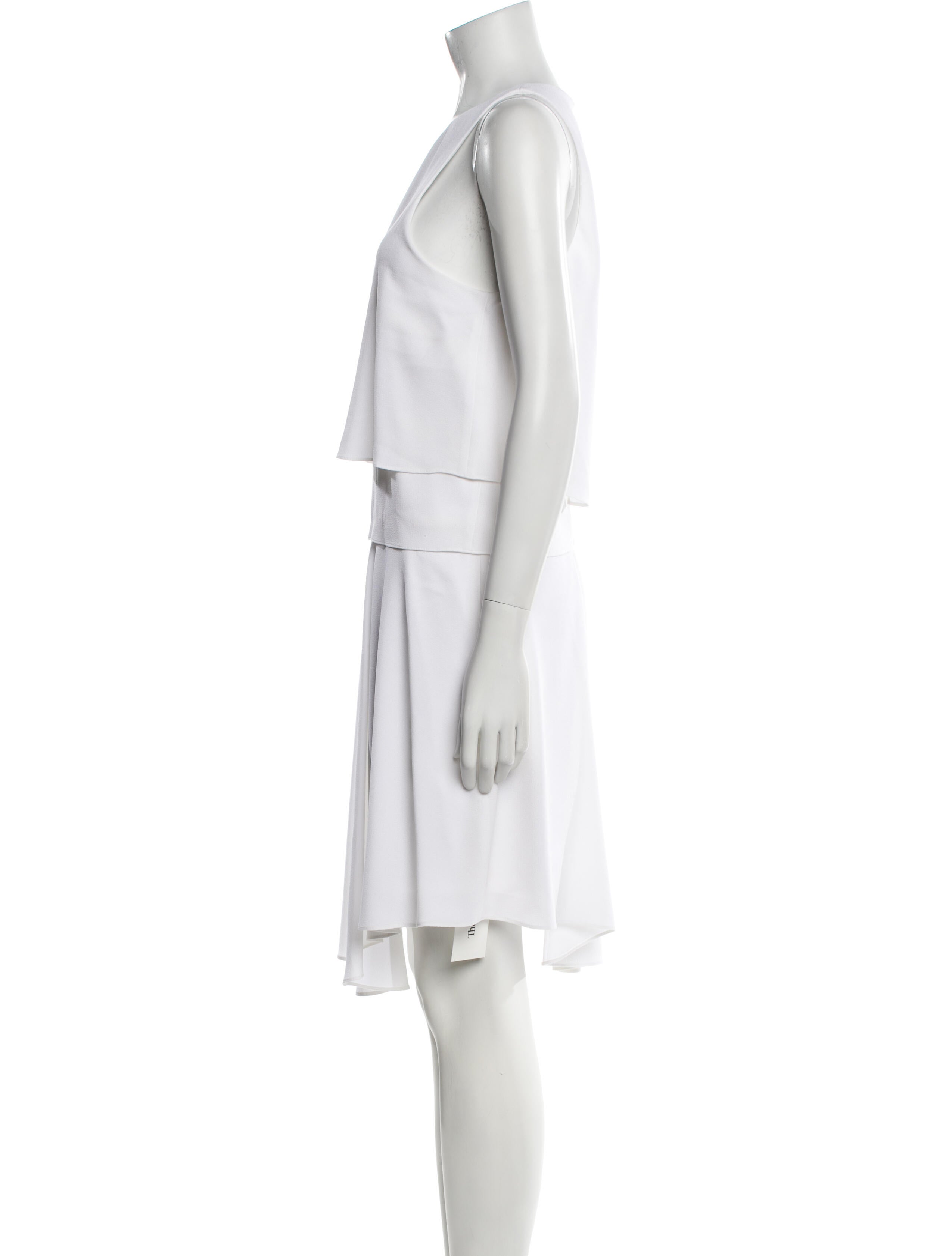 Tibi Scoop Neck Knee-Length Dress