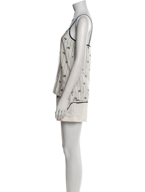 Tibi Silk Striped Short Set