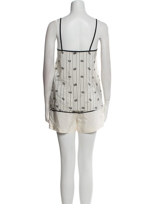 Tibi Silk Striped Short Set