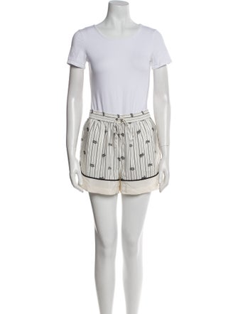 Tibi Silk Striped Short Set