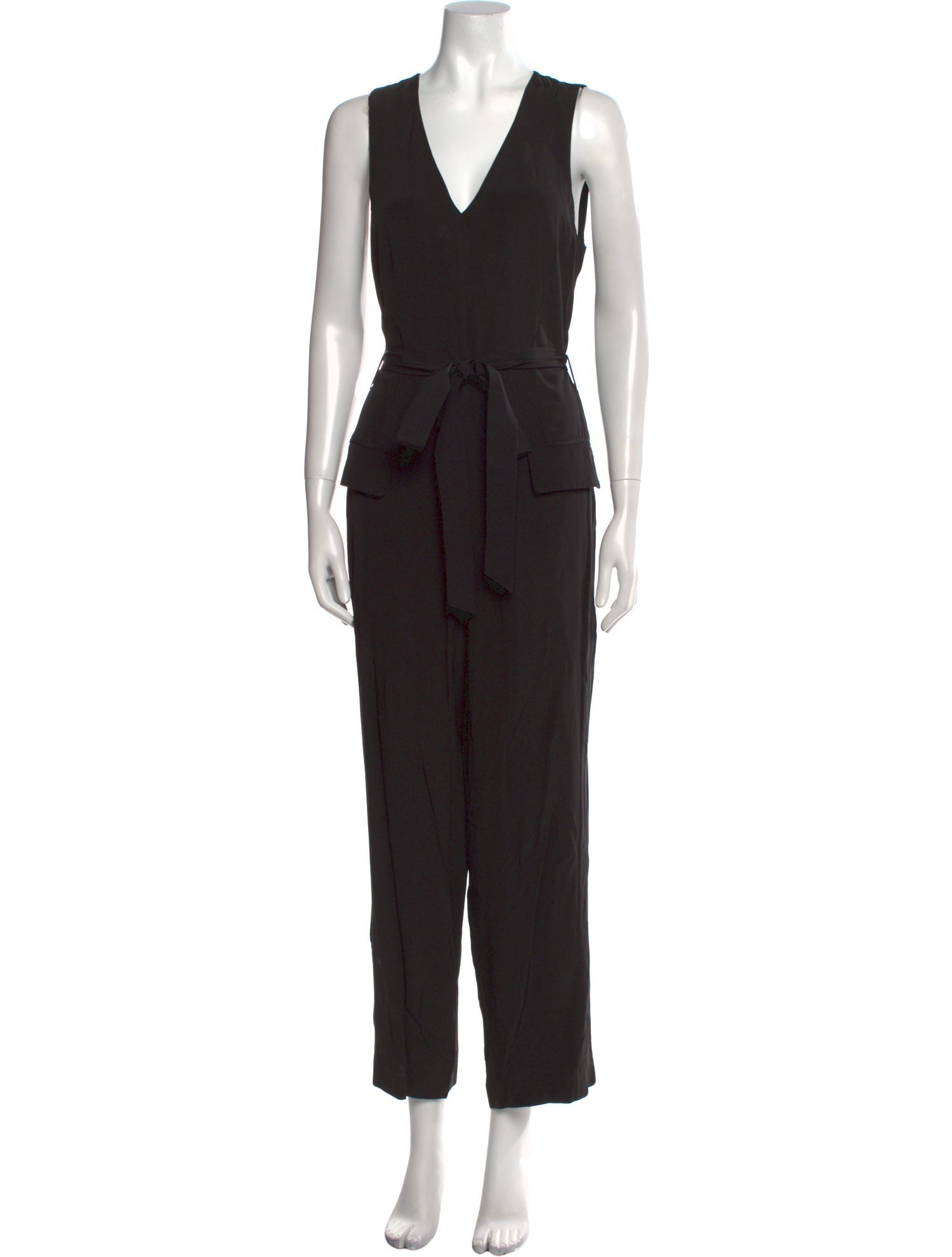 Tibi Silk V-Neck Jumpsuit