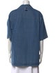 Tibi Short Sleeve Button-Up Top