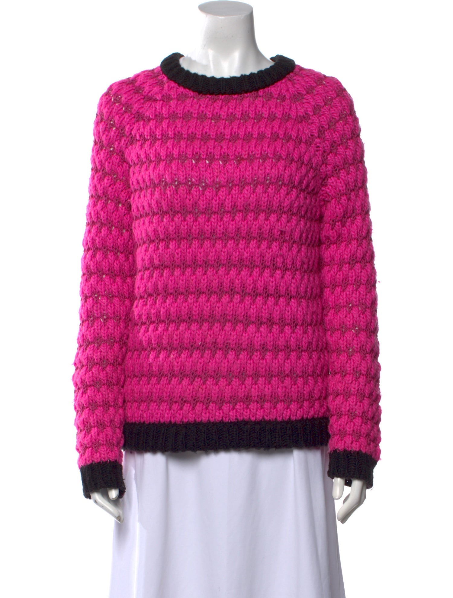 Tibi Striped Crew Neck Sweater