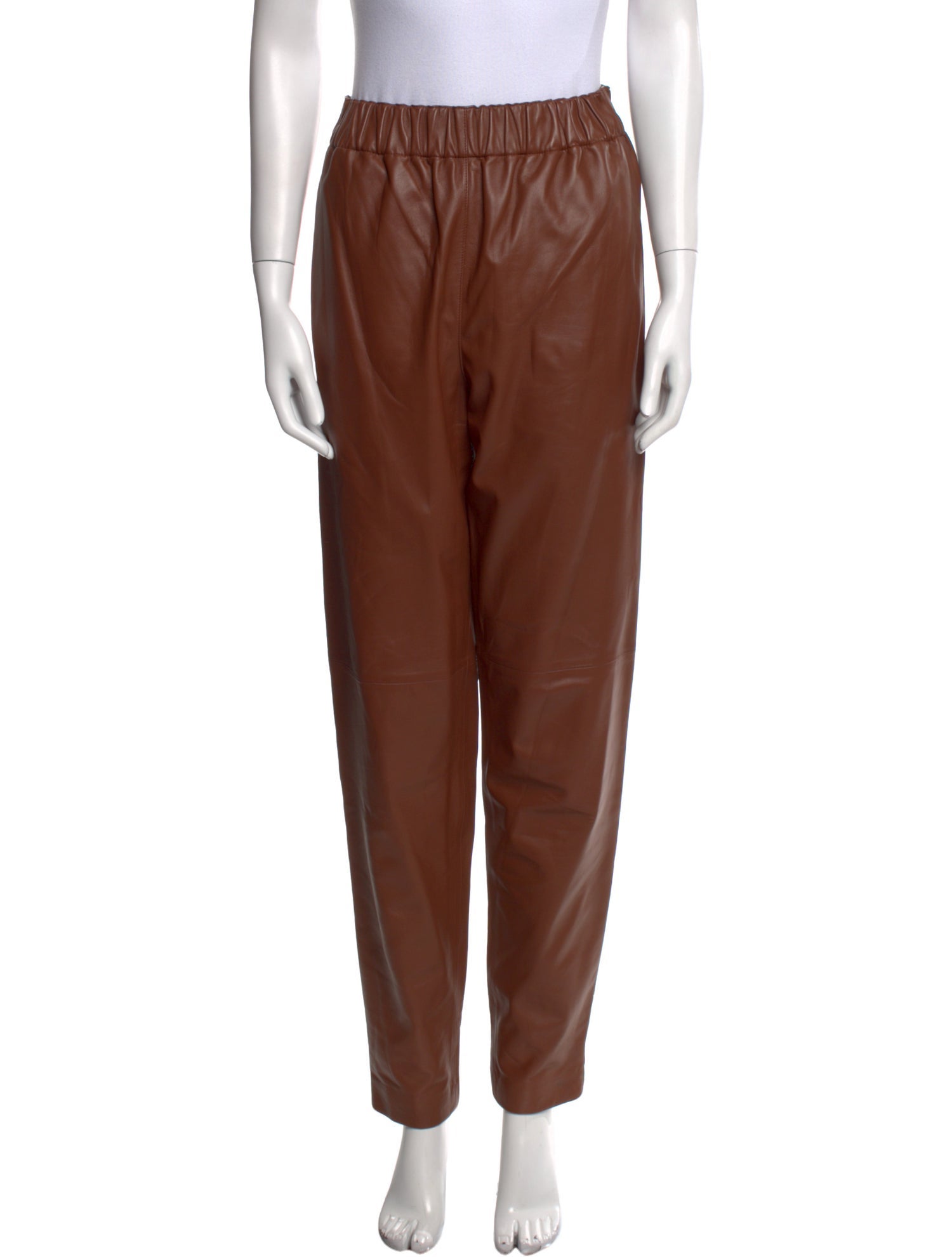 Tibi Lamb Leather Skinny Leg Pants
