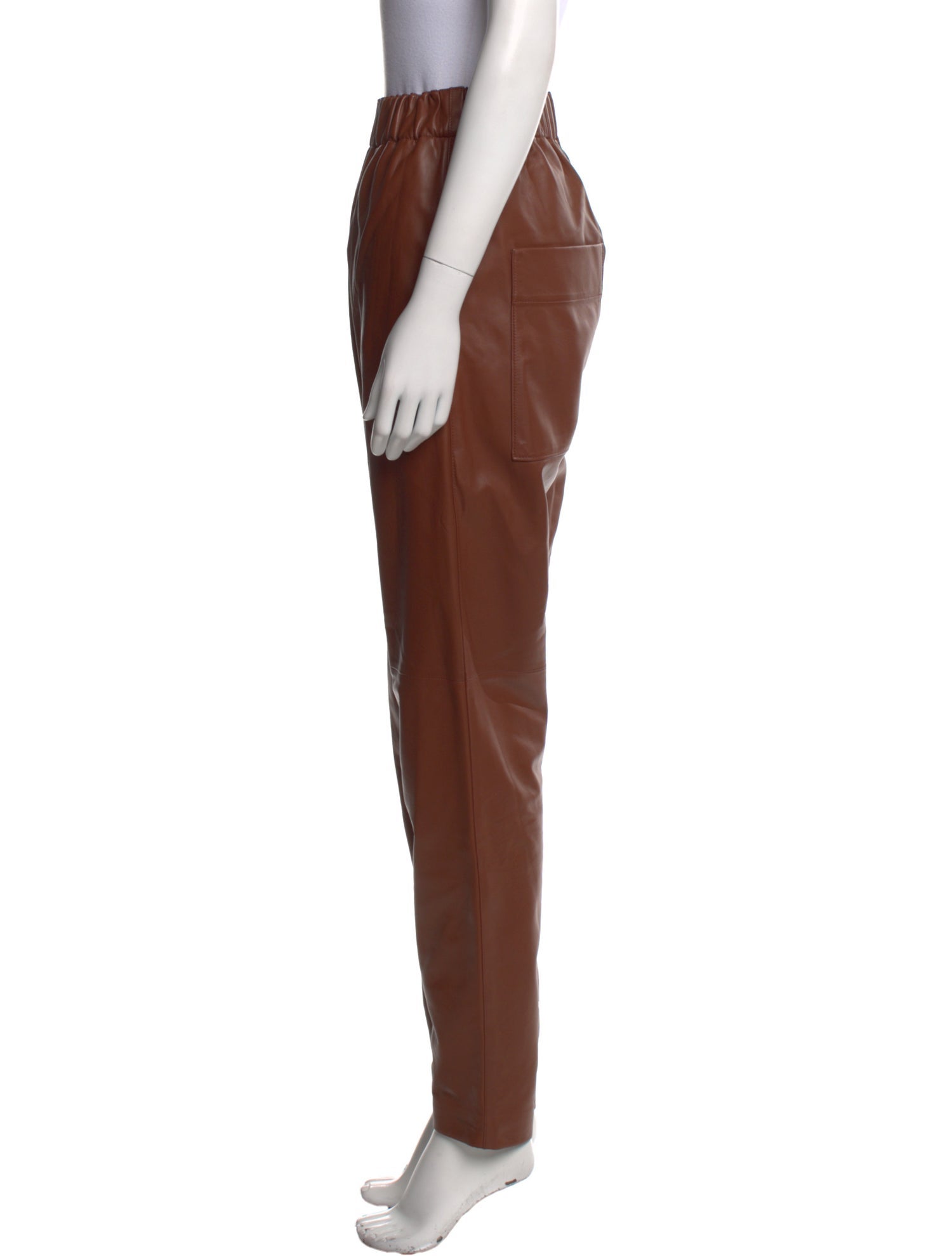 Tibi Lamb Leather Skinny Leg Pants