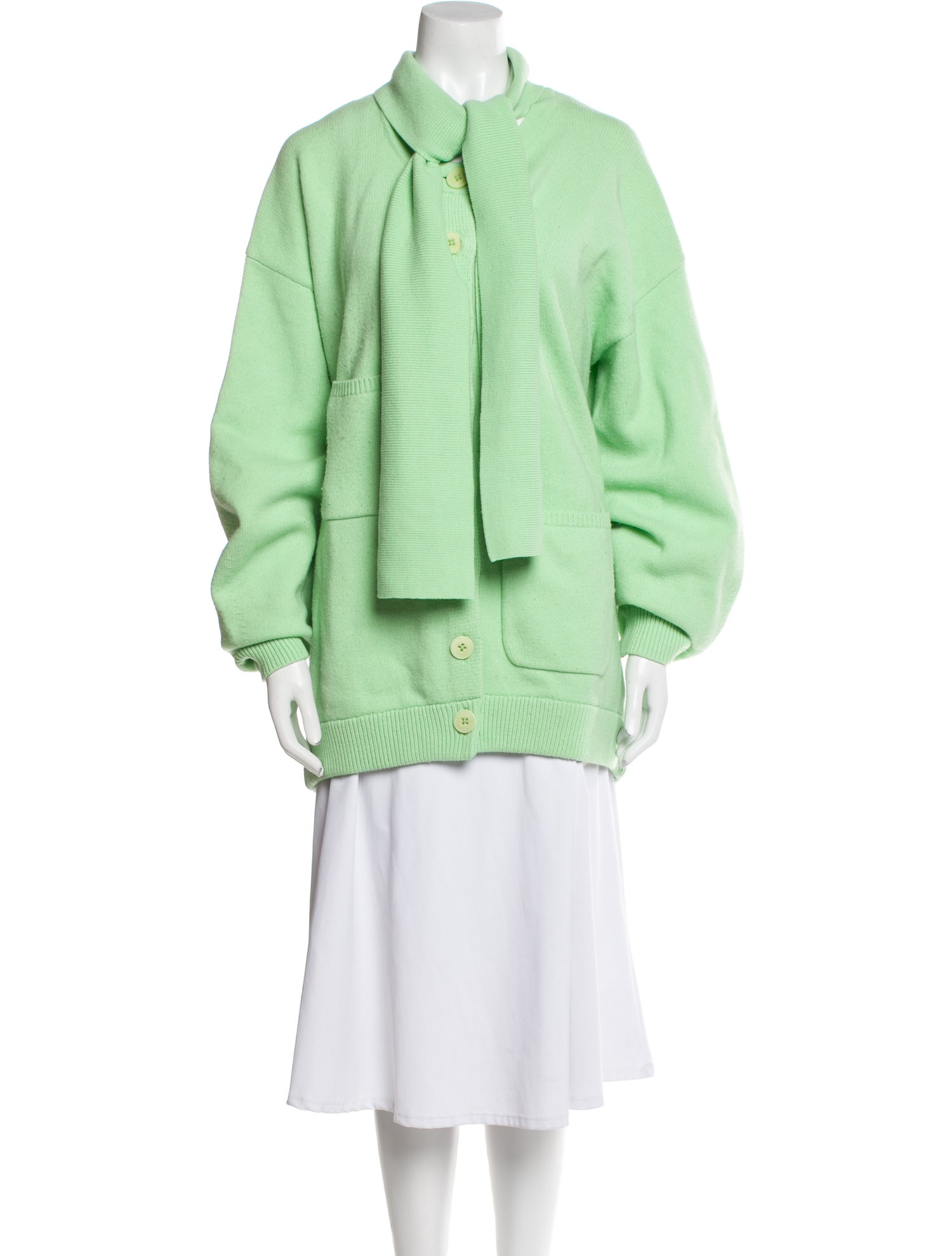 Tibi Merino Wool Mock Neck Sweater