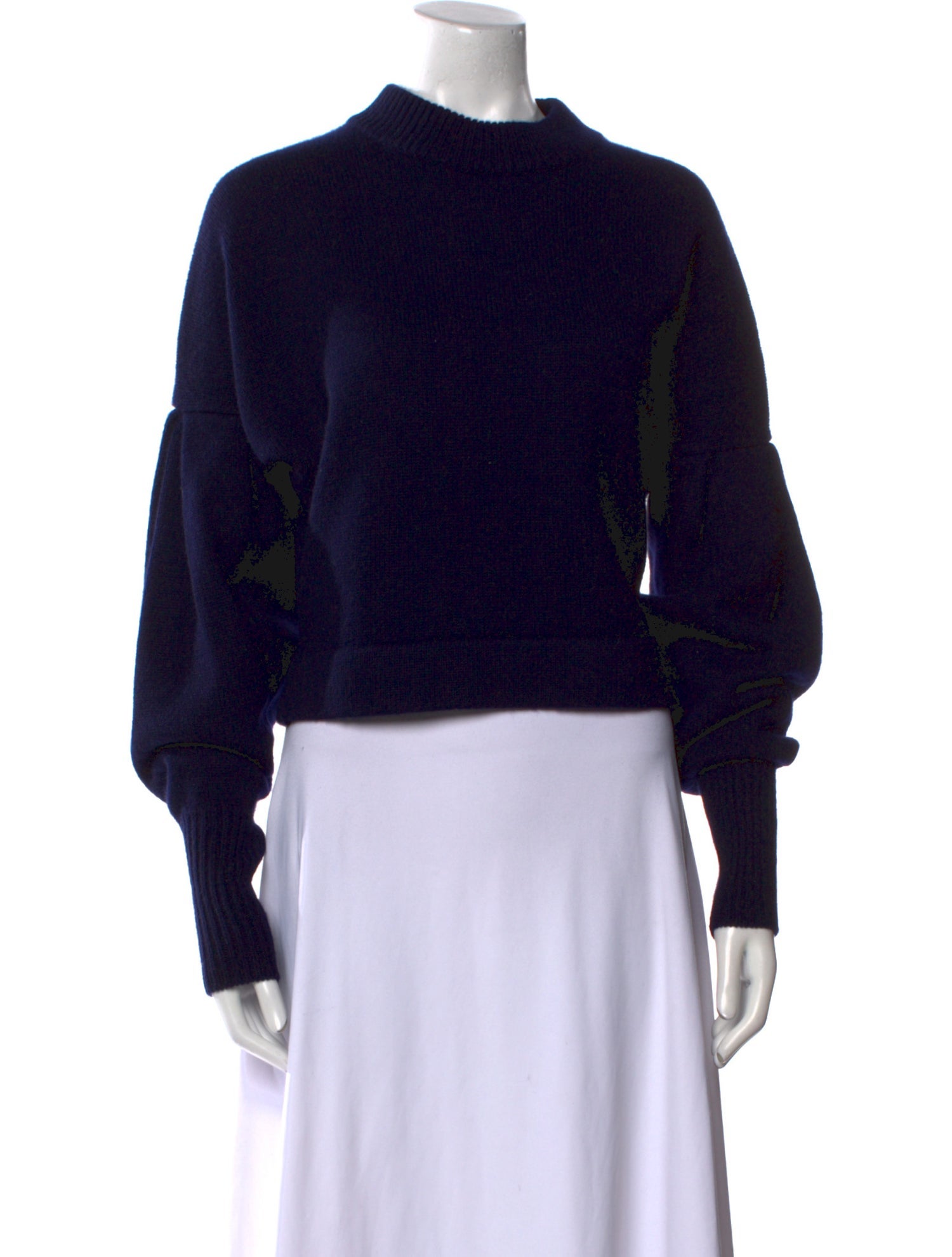 Tibi Cashmere Mock Neck Sweater