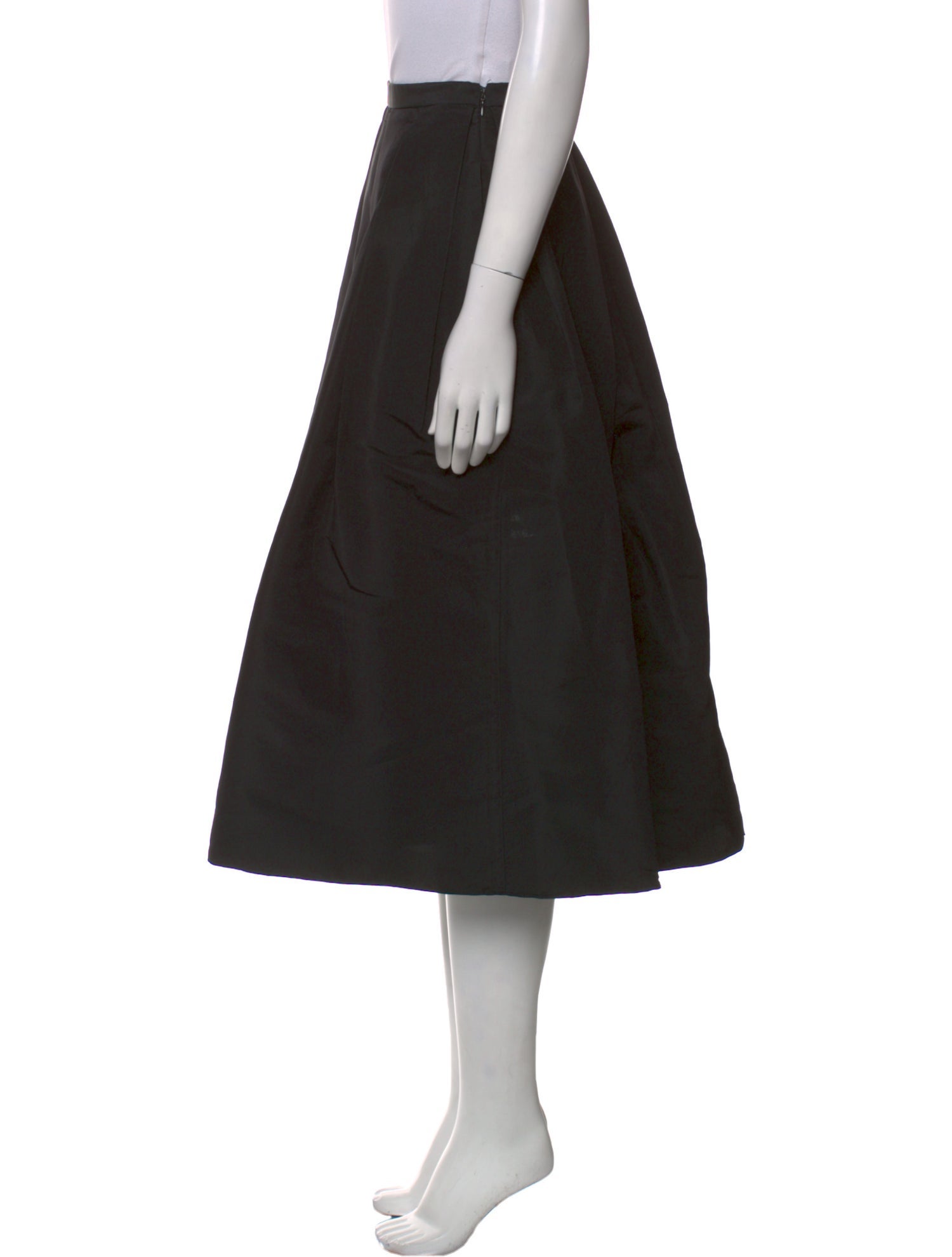 Tibi Pleated Accents Midi Length Skirt