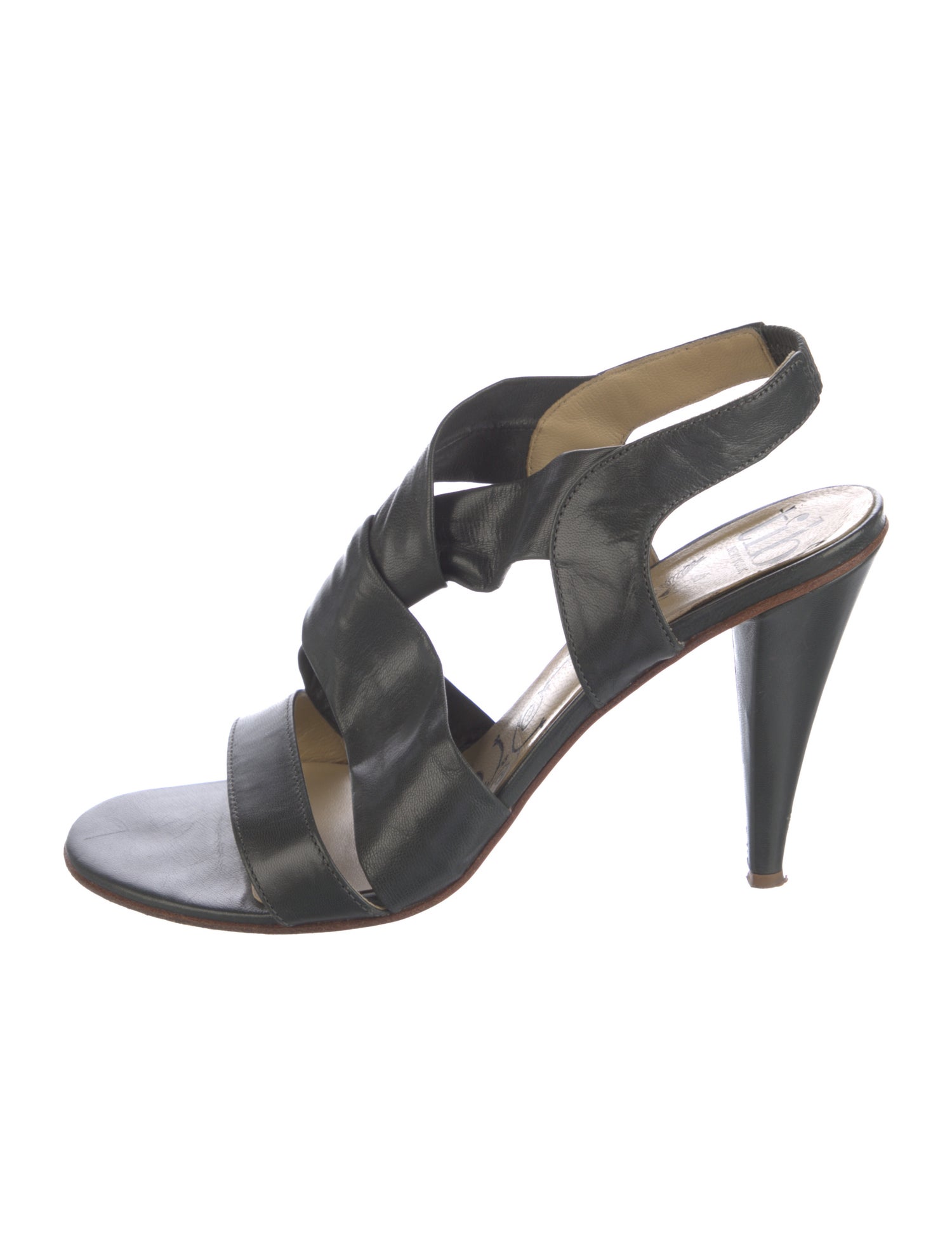 Tibi Leather Slingback Sandals