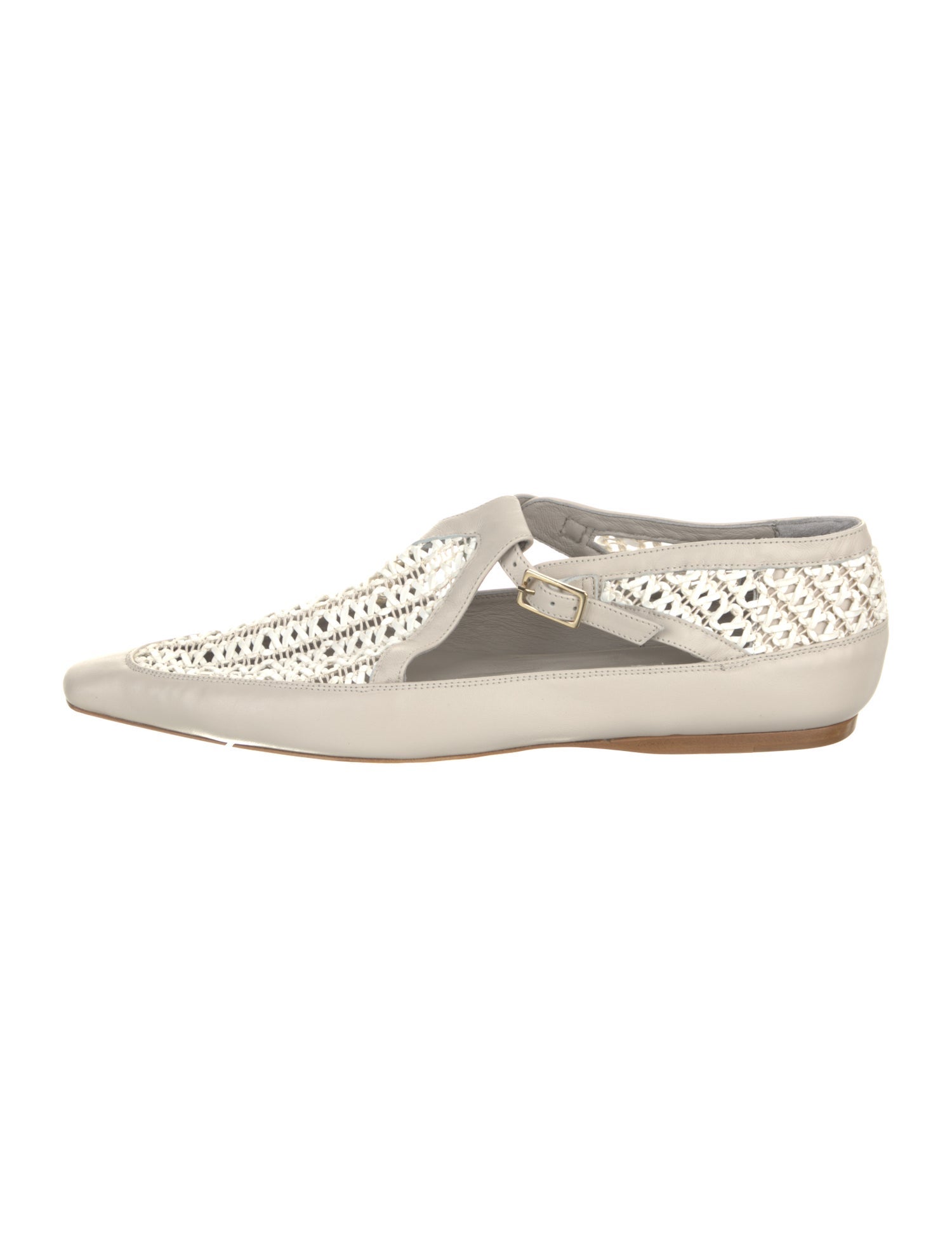 Tibi Leather Cutout Accent Flats