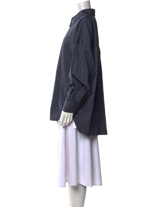 Tibi Long Sleeve Button-Up Top