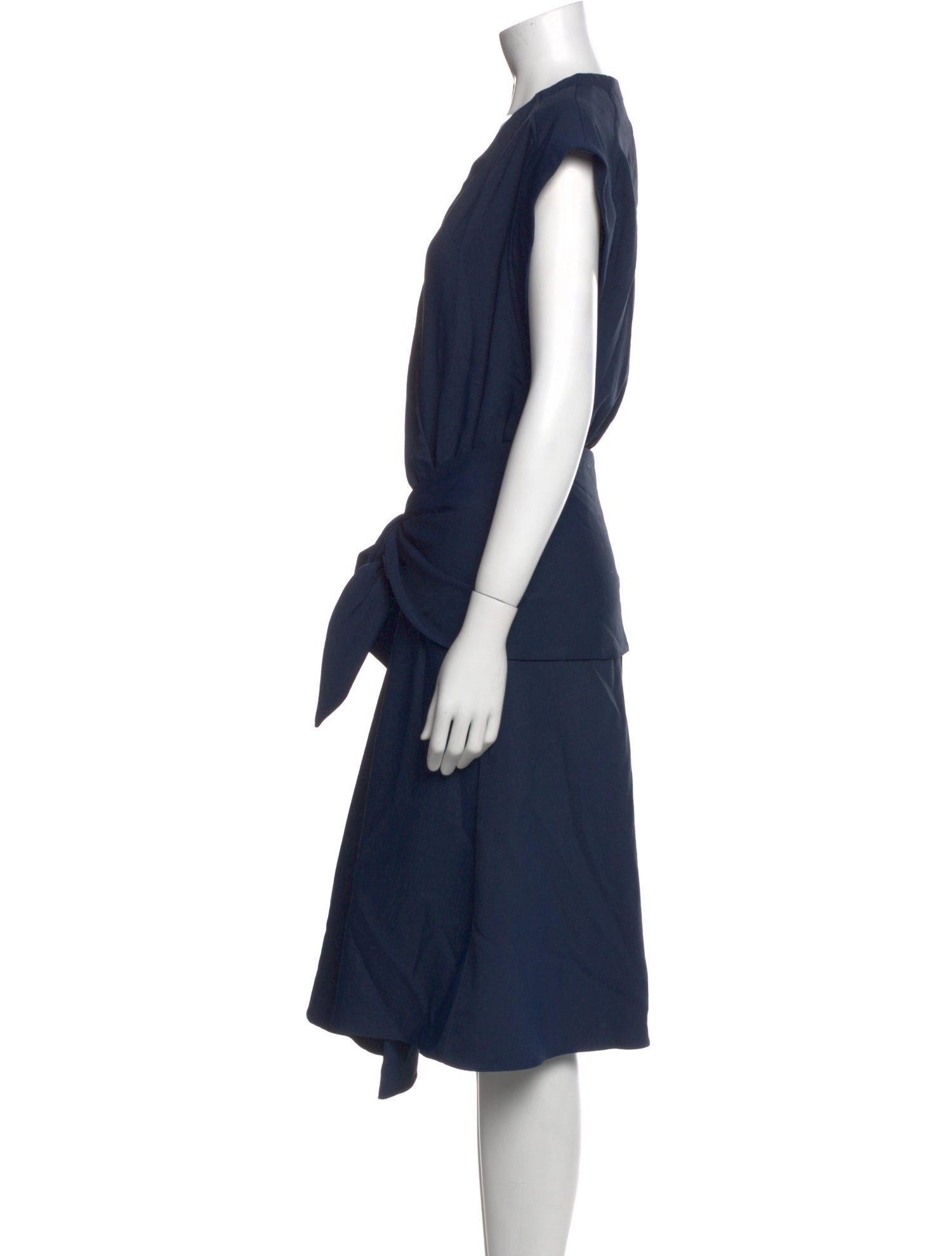 Tibi V-Neck Midi Length Dress