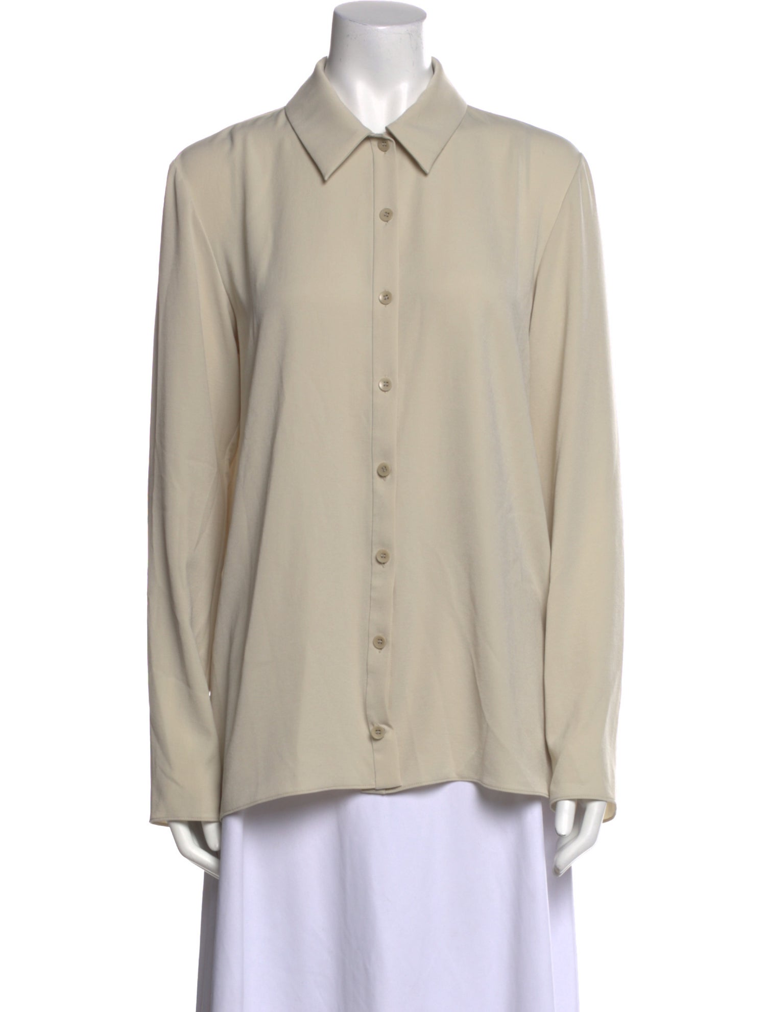 Tibi Long Sleeve Button-Up Top