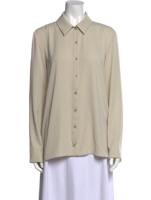 Tibi Long Sleeve Button-Up Top