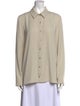 Tibi Long Sleeve Button-Up Top