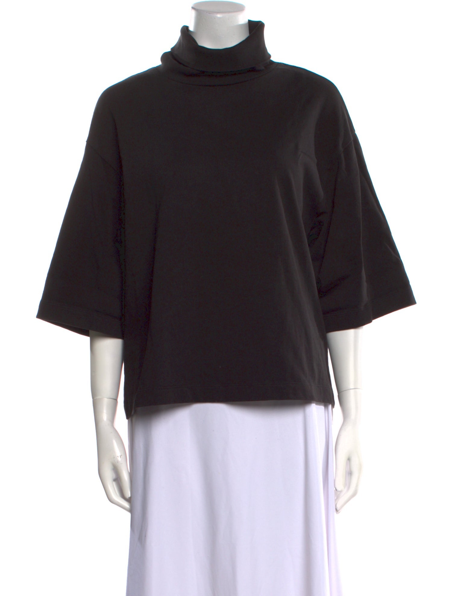 Tibi Turtleneck Three-Quarter Sleeve Sweatshirt