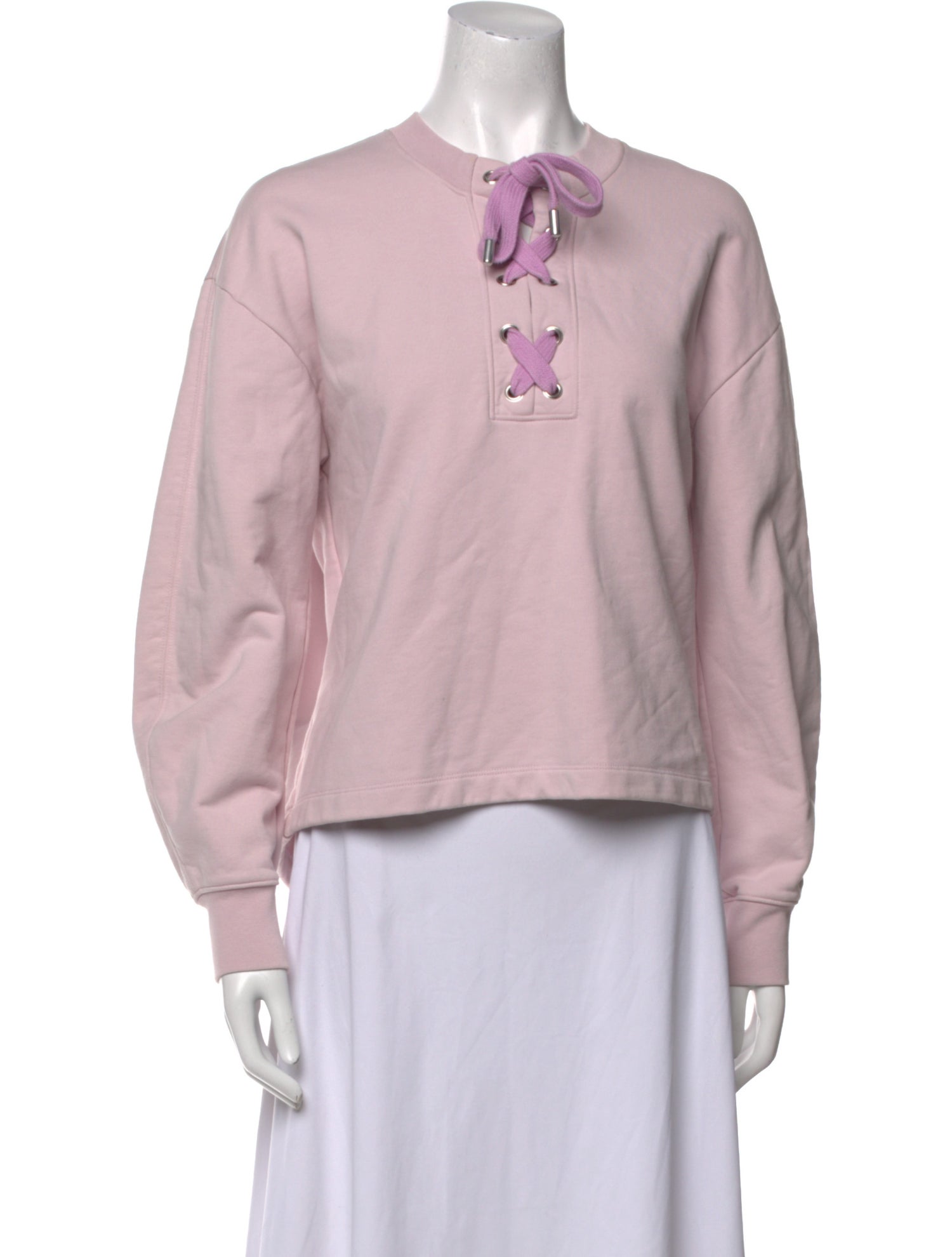 Tibi V-Neck Long Sleeve Sweatshirt