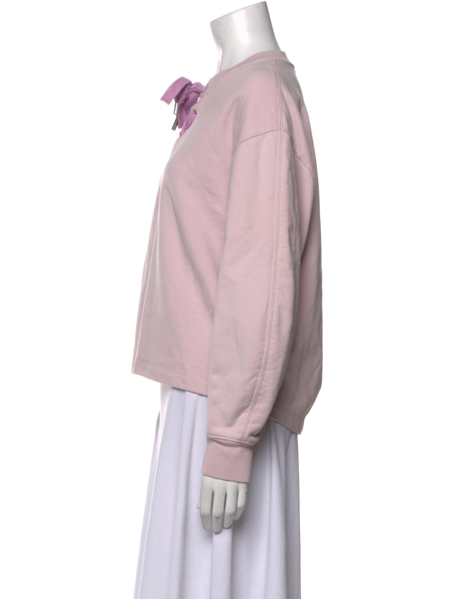 Tibi V-Neck Long Sleeve Sweatshirt