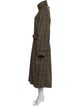 Tibi Wool Plaid Print Faux Fur Coat