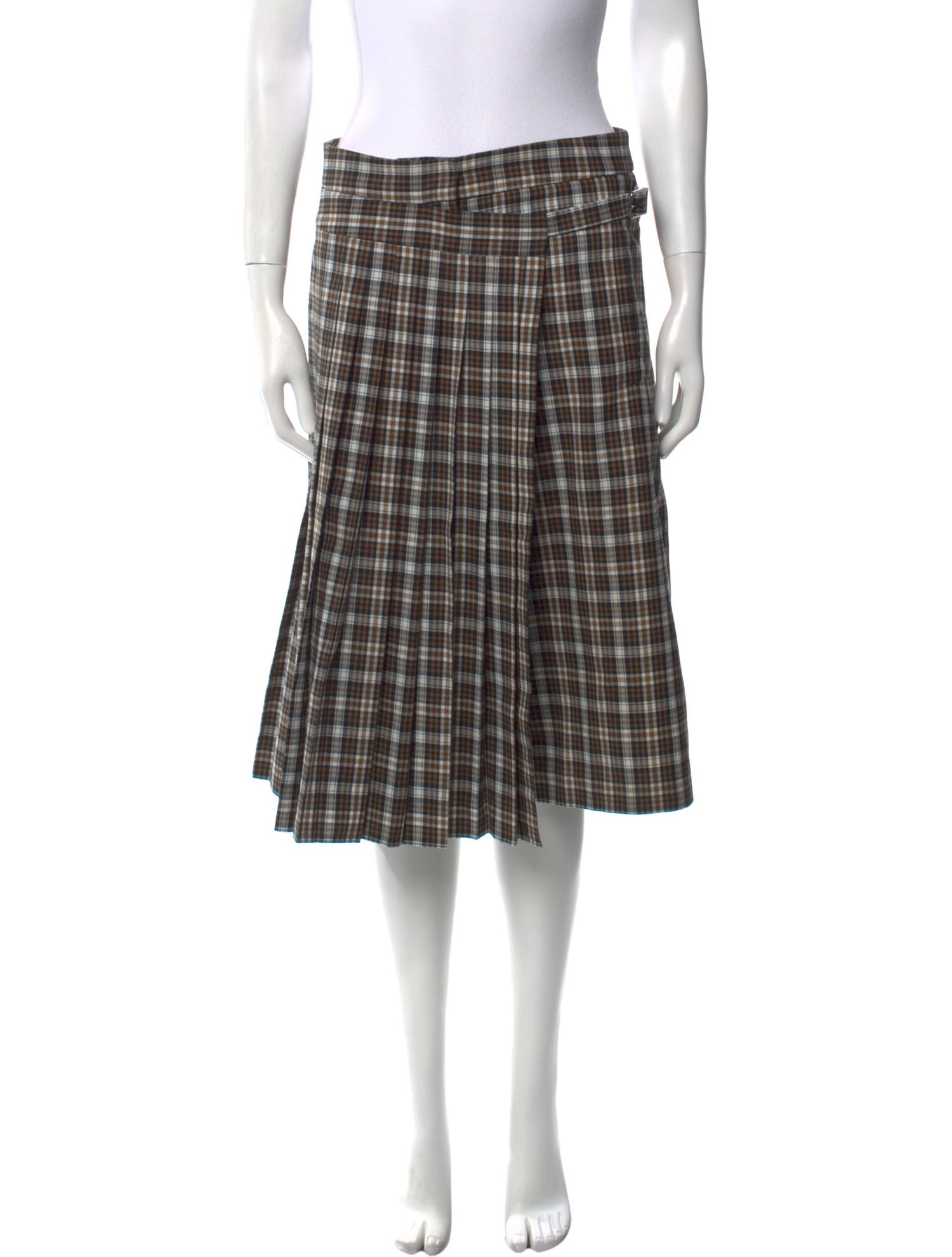 Tibi Plaid Print Knee-Length Shorts