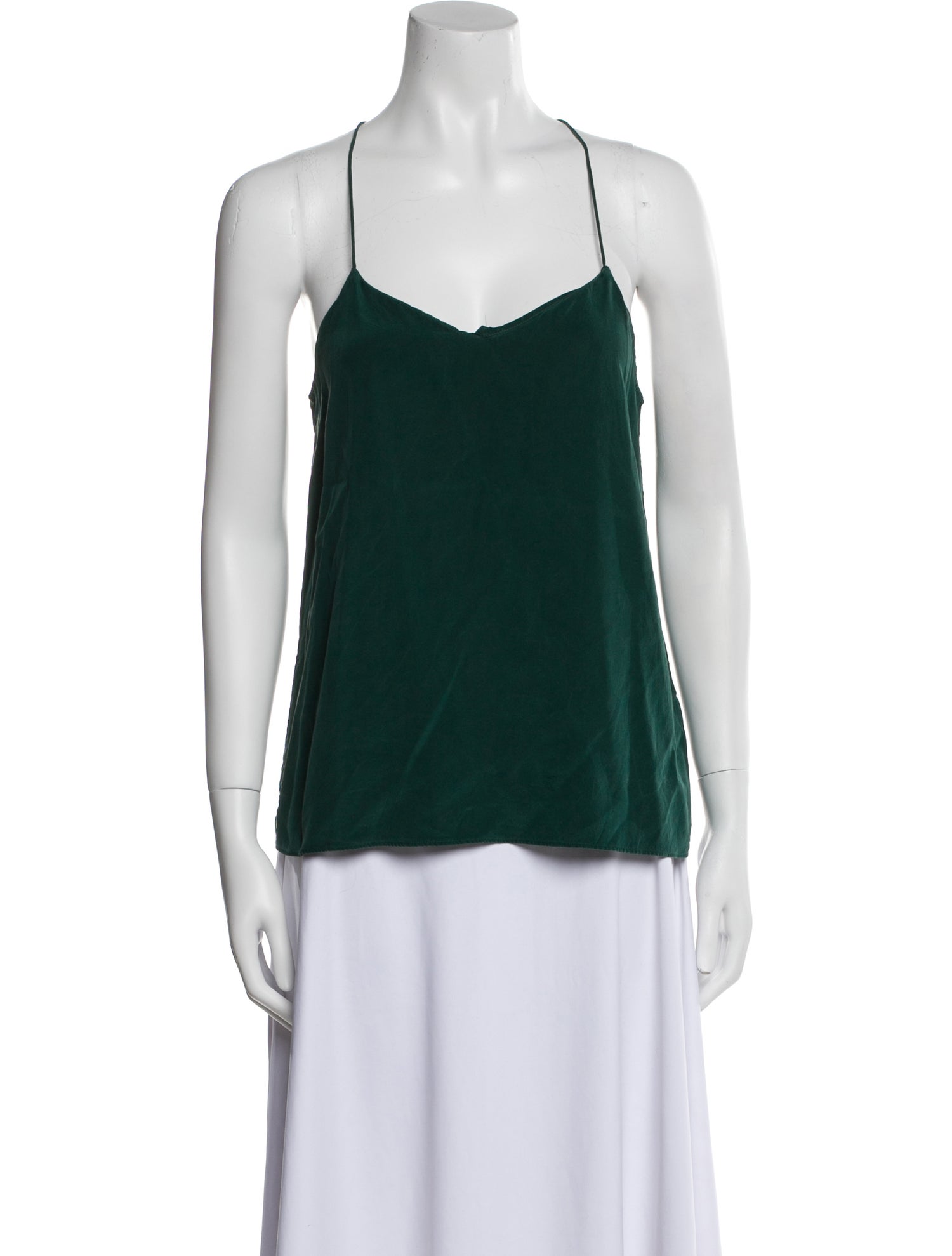 Tibi Silk V-Neck Top