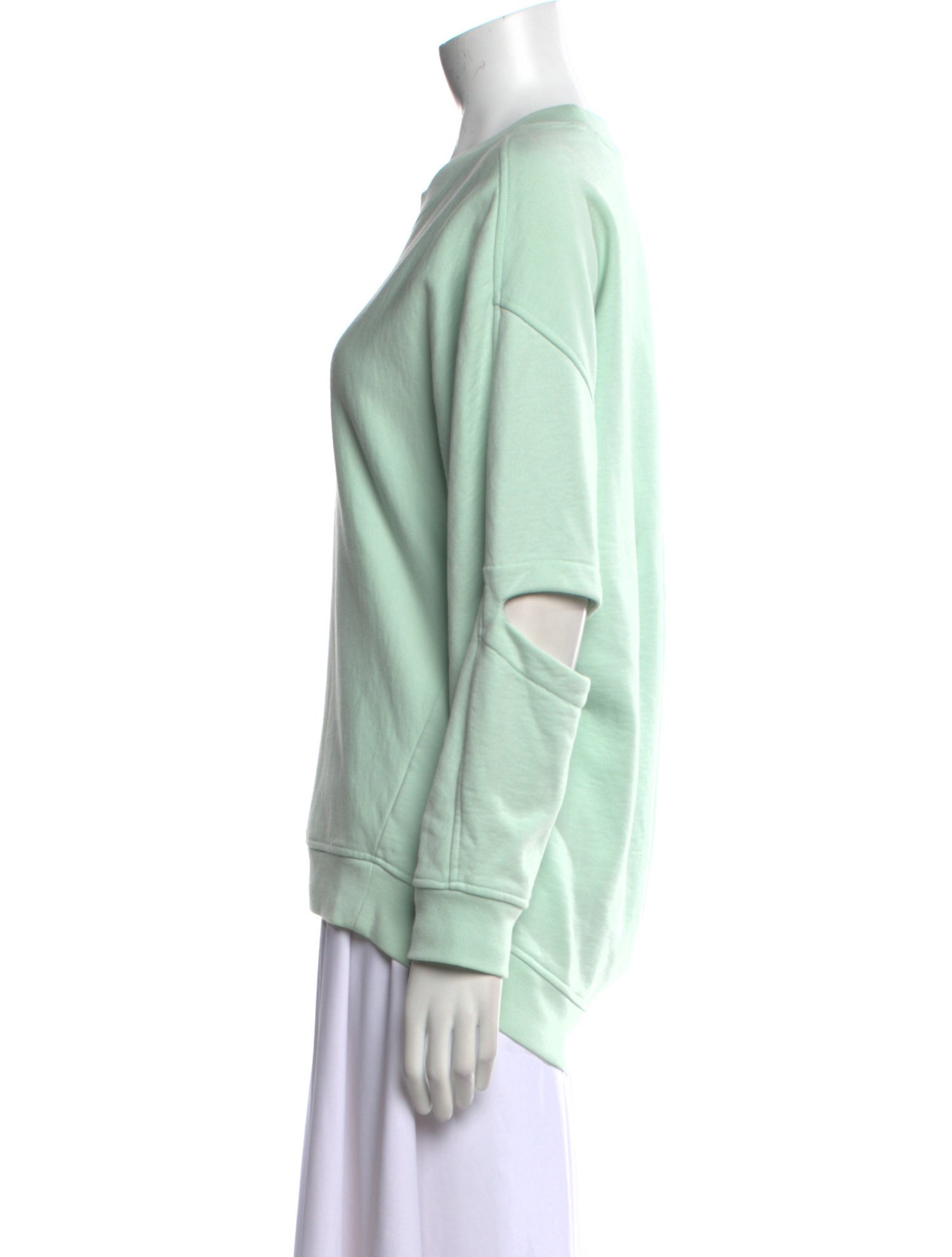 Tibi Crew Neck Long Sleeve Sweatshirt